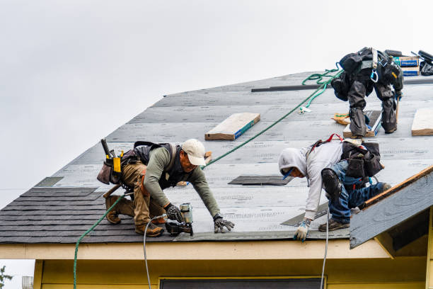 Professional Gutter Installation technician working in Sellersville, PA